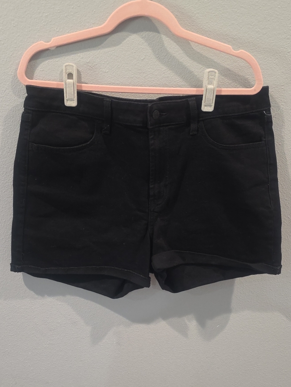 Old Navy Black Denim Jean Shorts - Casual Five-Pocket